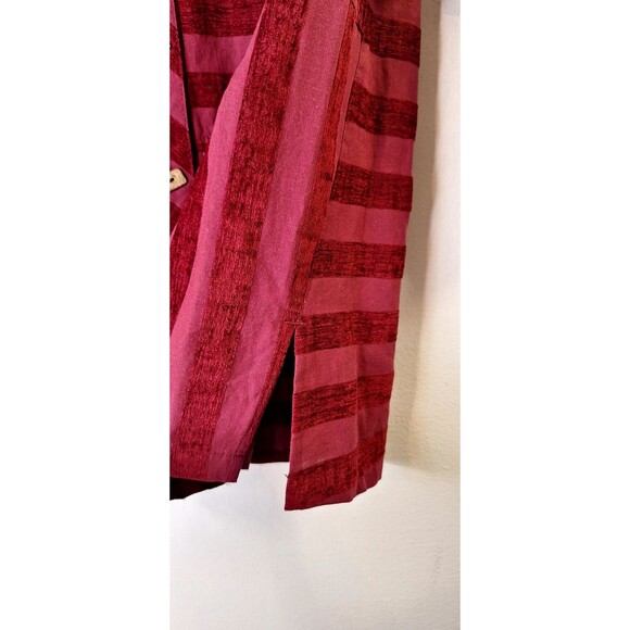 JOHN MARK Button Up Top Women's Sz M Velvet Striped Cotton/Linen Casual Workwear - Picture 12 of 14